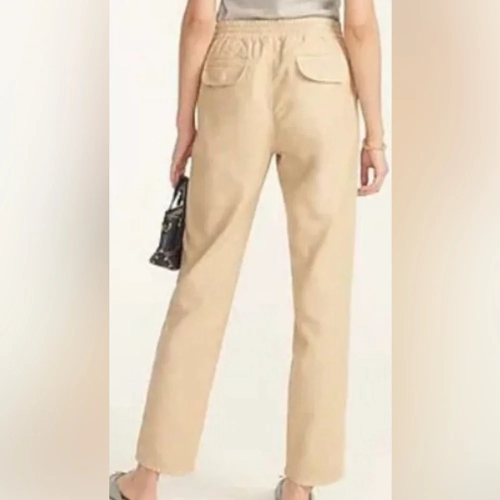 J.Crew Tie-Waist Camp Pant- NWT- Dark Beechwood- Size MEDIUM - Picture 3 of 9
